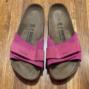 Birkenstock Kyoto Fucsia Leather Narrow Womens US 7 WD